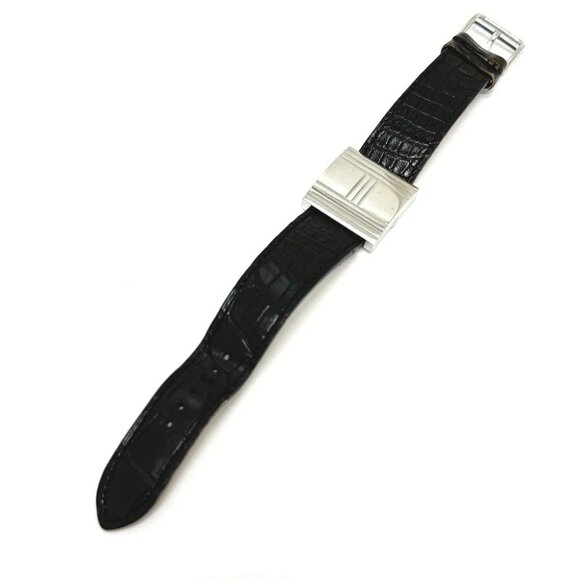 HERMES G1.510 Lizard Quartz watch with black dial Wristwatch SS Black - Picture 2 of 14